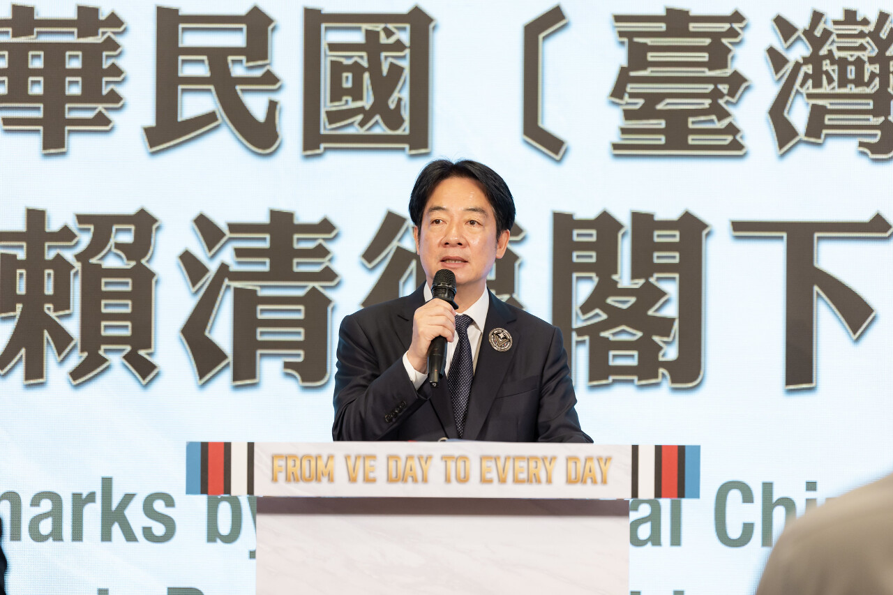賴總統紀念二戰講話：民主國家應團結對抗集權集團